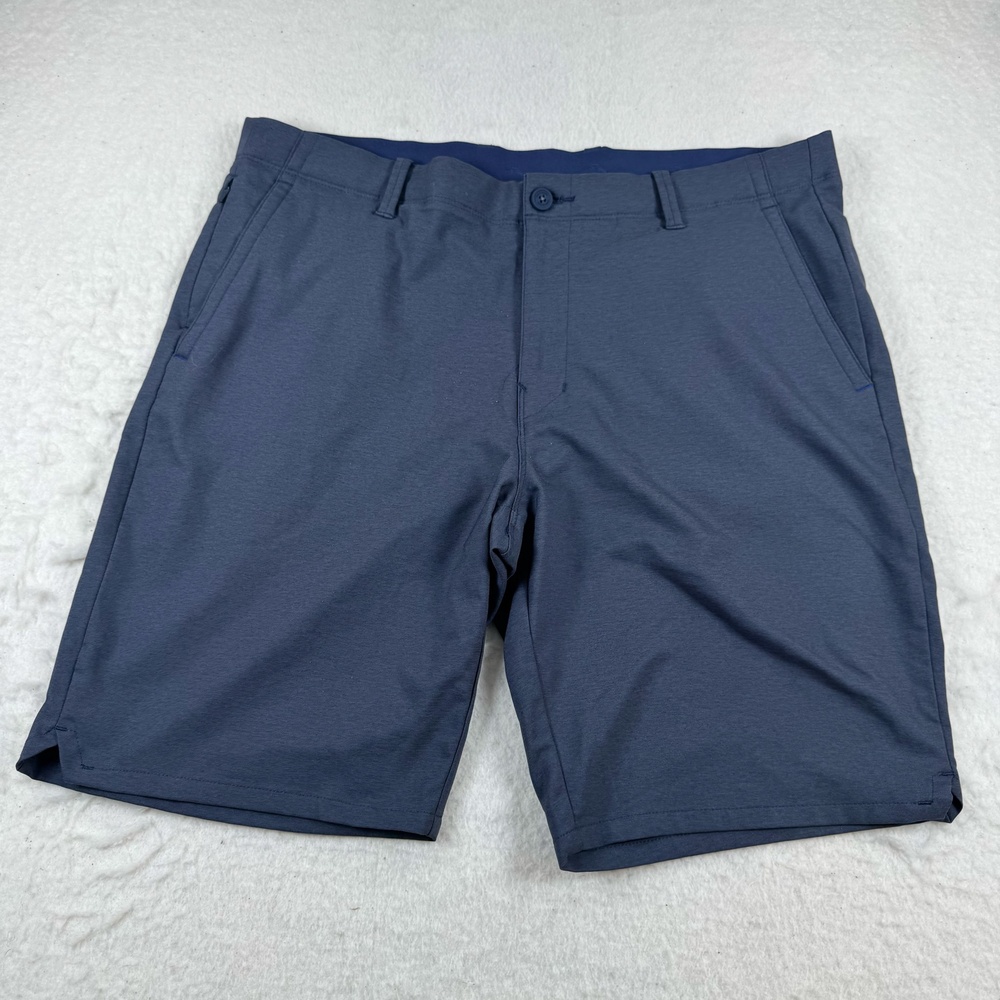 Tommy Bahama Shorts Mens Size 38 Blue Microfiber 10 Inseam Chino Casual Pockets